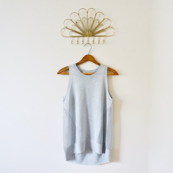 Michael Kors Silver Knit Tank Top - Picture 2 of 5